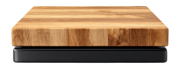 Wooden Kitchen Cutting Board Isolated on Transparent Background for Design Use