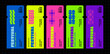 © Briddy - Concert Event Ticket Design. Vector Festival Sticker Mockup. Modern Party Pass Coupon. Template Music Concert Ticket.