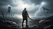 © Mahmudur - Lone knight stands victorious amidst stormy battlefield