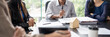© Charlie's - Business people signing contract making deal with real estate agent Concept for consultant home insurance Real estate investment Property insurance security. Real estate agent.