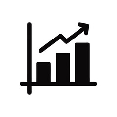 Wall Mural - Growth chart with upward trending arrow signifying business success and financial progress and stock market gain showing positive development
