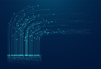 Abstract infographics visualization. Big data code representation. Futuristic network or business analytics. Graphic concept for your design