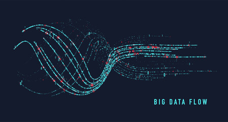 Abstract infographics visualization. Big data code representation. Futuristic network or business analytics. Graphic concept for your design