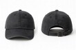 © Lukman - Charcoal Grey Dad Hat Baseball Cap Mockup Front and Back View – Realistic Template for Apparel, Sports, and Fashion Design
