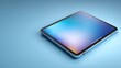 © ryan - Angled telehealth tablet in bottom left corner with soft gradient background, perfect for medical app demonstration, digital health solutions, remote consultation, and call-to-action design