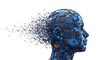 © si9nzation - Advanced technology concept featuring a robotic head breaking apart symbolizing digital transformation and artificial intelligence evolution