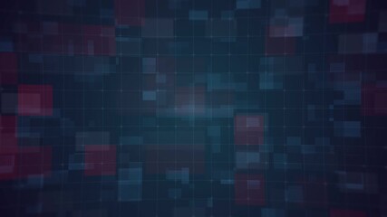 Abstract digital grid with blocks and a cool futuristic background