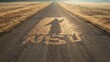© Johannes - jesus written on rural road no logos no brands ar 169