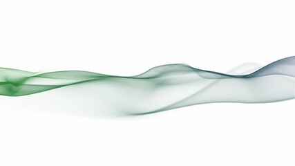 Wall Mural - slow moving looped waving lines in green and blue colors
