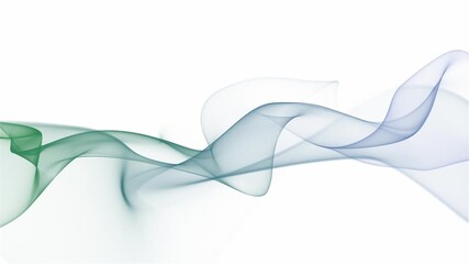 Wall Mural - slow moving looped waving lines in green and blue colors