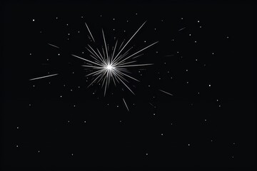 Wall Mural - shooting star fireworks outdoors night.