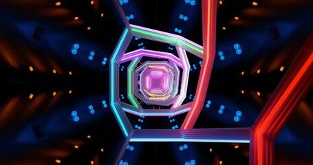 Wall Mural - vibrant geometric shapes twist and turn in a seamless loop, creating an eye catching visual display.