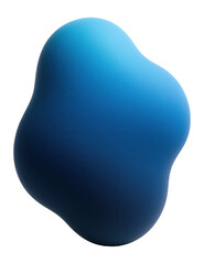 Wall Mural - irregular blob with a matte gradient in shades of blue and navy