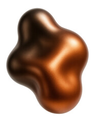 Wall Mural - blob with a metallic gradient in bronze and copper