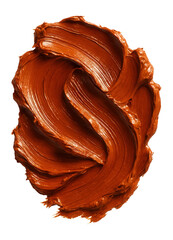 Wall Mural - oil paint texture with visible layers, burnt sienna