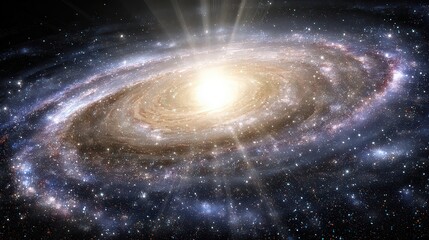 Wall Mural - Spiral Galaxy With Bright Center