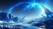 © Marsgod - Endless Ice Desert Beneath Blue Nebula