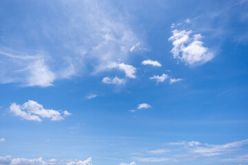 Wall Mural - clear blue sky background,clouds with background, blue sky background with tiny clouds. white fluffy
