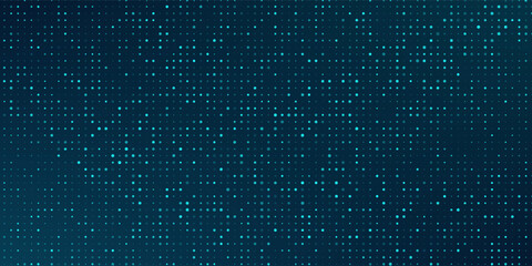 Abstract Blue Technology Background. Binary Computer Code. Programming / Coding / Hacker concept. Vector Background Illustration.