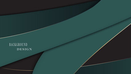 Wall Mural -  Luxury background design modern dark green