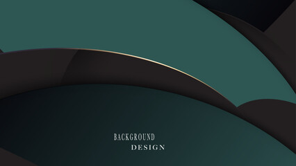 Wall Mural -  Luxury background design modern dark green