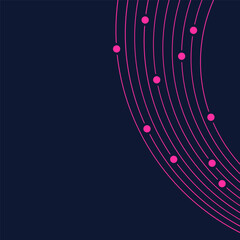 Wall Mural - abstract blue background with pink curves and dots. cover design. creative design elements. vector c