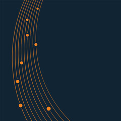 Wall Mural - Abstract color background with yellow curves and dots. Cover design. Creative design elements. Vector color illustration. Applicable for covers, placards, posters, brochures, flyers.