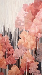 Canvas Print - autumn forest painting pattern art.