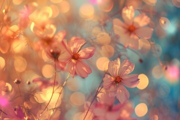 Flower pattern bokeh effect background backgrounds outdoors blossom.
