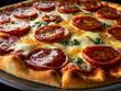 © keavuth - Classic pepperoni pizza with golden crust, gooey cheese, and delicious toppings