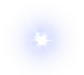 Wall Mural - Camera flash flare effects, lens flare, shine burst, neon light explosion set. Blue light star PNG. Blue sun light PNG.