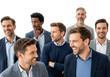 © Png stock - Group of smiling men isolated on transparent background