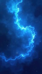 Wall Mural - Abstract blue nebula swirling glow background, glowing, astronomy