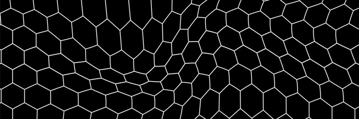 Black and white honey hexagonal cells background. geometric hive hexagonal honeycombs. Vector illustration