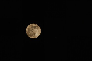 Wall Mural - bright full moon illuminating a vast empty space for text