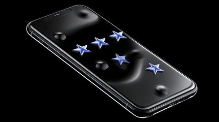 Wall Mural - smartphone with stars rating on display