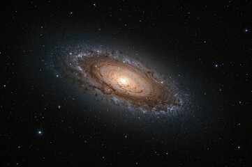 Wall Mural - a breathtaking spiral galaxy captured from space, created with ai-generated tools