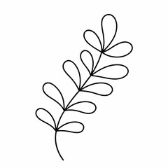Lavender Branch Outline Vector