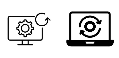 Software Update Icon for Technology, System Upgrade, Apps and Digital Maintenance