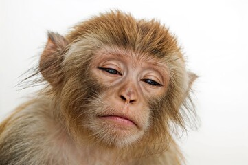 Wall Mural - close-up of a monkey resting peacefully