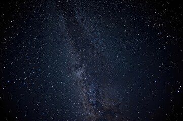 Wall Mural - nighttime sky filled with stars and the milky way on a black backdrop