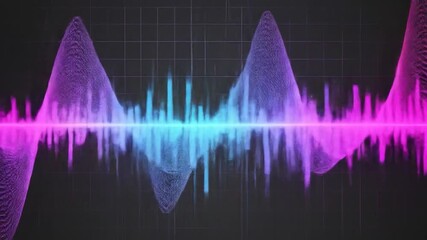 Sound waves pulsing in vibrant colors