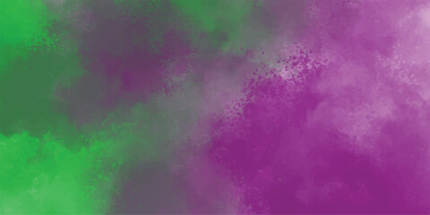 Wall Mural - Abstract watercolor background with gradients of green and purple for artistic designs and creative projects.