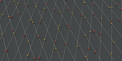 network structure - abstract design connection design - 3D illustration 