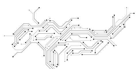 Wall Mural - vector futuristic circuit board , electronic motherboard , communication and engineering concept ,