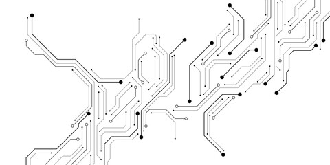 Wall Mural - vector futuristic circuit board , electronic motherboard , communication and engineering concept ,