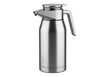 © kalam - Sleek, stainless steel carafe with a modern design stands out against a black background.