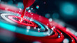 © Aliaksandra - Red dart hitting the center of a futuristic digital target with glowing highlights