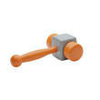 © GraphixWave - Durable metal sledge hammer with orange handle for demolition and construction work transparent background