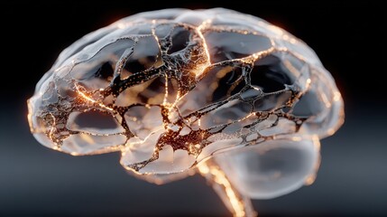 Wall Mural - Abstract Representation of Artificial Intelligence Concept in Glass